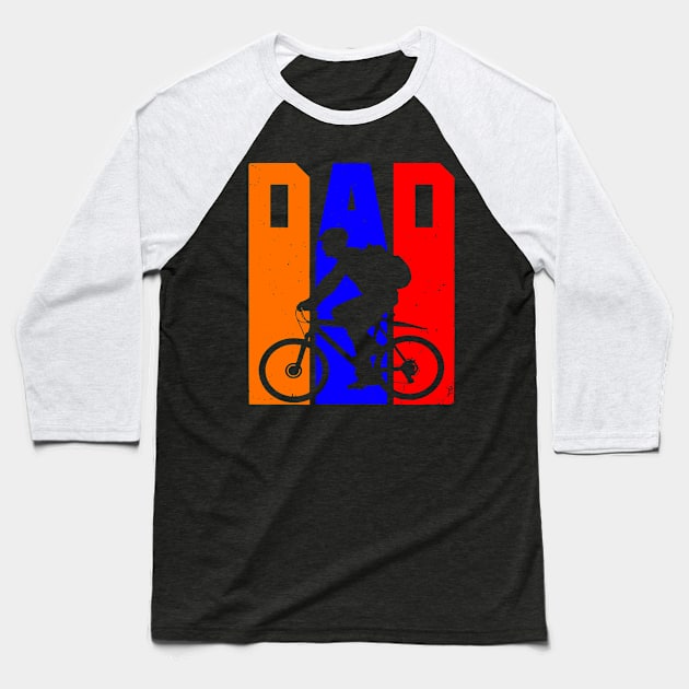 Cycling Dad Baseball T-Shirt by VisionDesigner